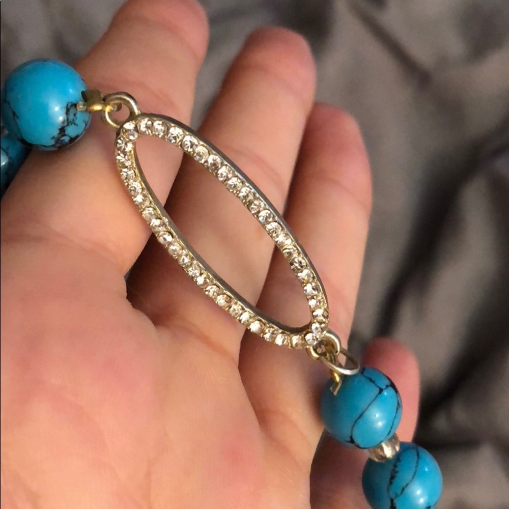 NWOT 3 Lily Pads Silver Rhinestone Bracelet